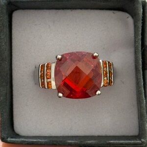 Red Gemstone Ring Sz 9